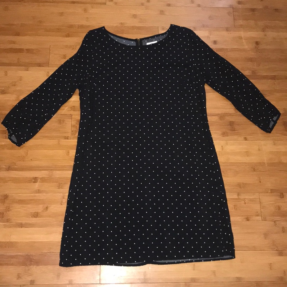 3 quarter length polka dot dress